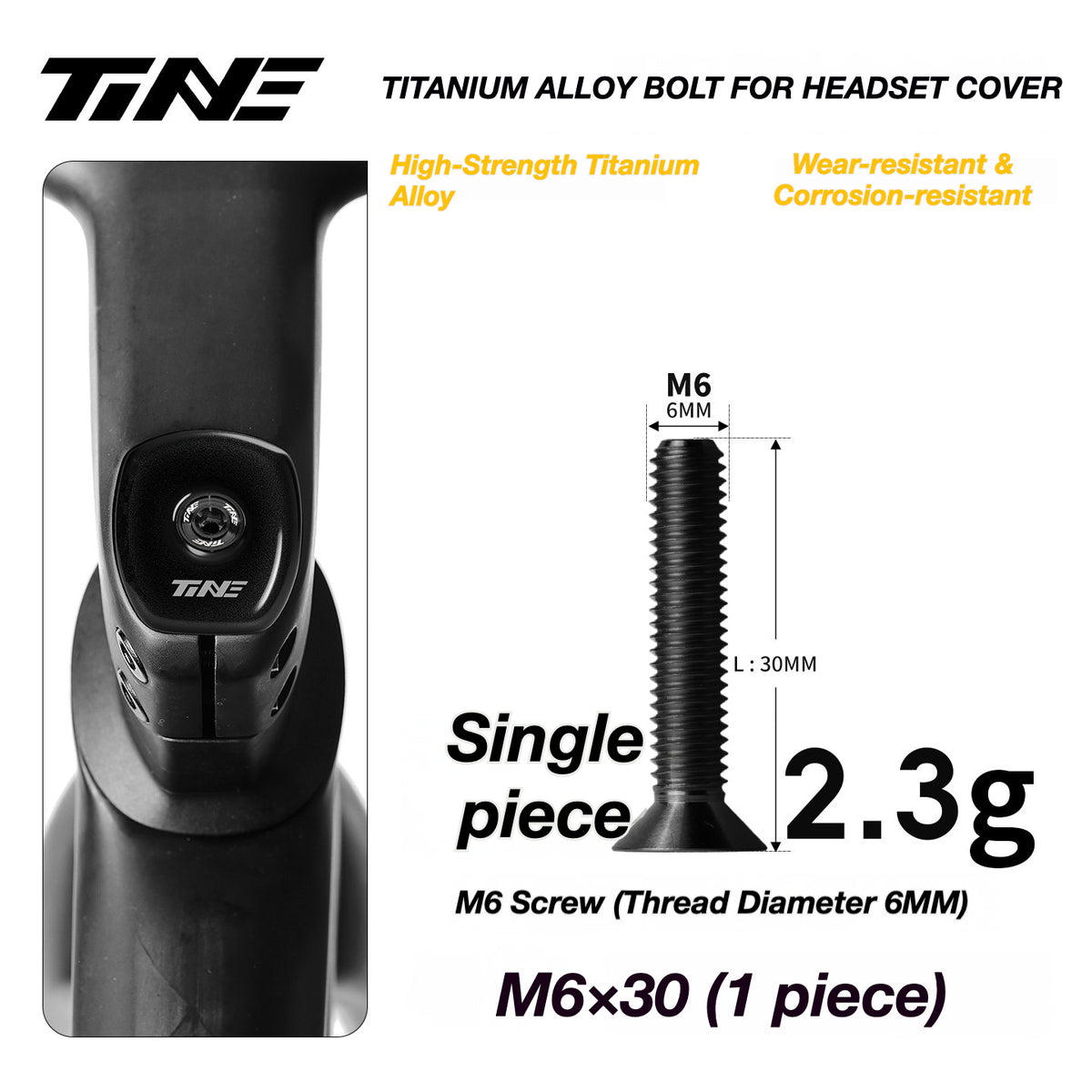 TiNE Ultra-Light Titanium Headset Top Cap Screws | Precision CNC Titanium Upgrade