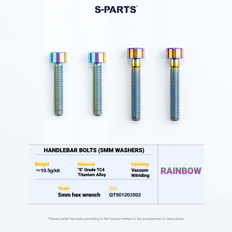 S-PARTS TC4 Titanium Bolt Kit for Colnago Y1RS | Frame & Cockpit Screw Upgrade