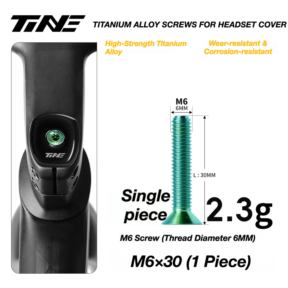 TiNE Ultra-Light Titanium Headset Top Cap Screws | Precision CNC Titanium Upgrade