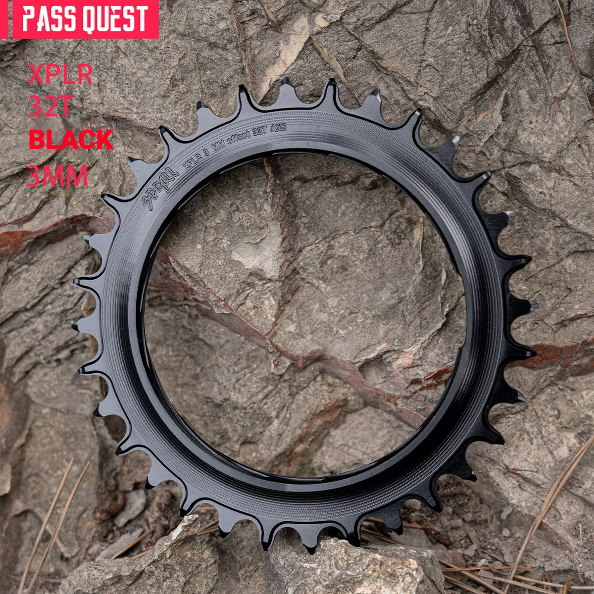 PASS QUEST XPLR 8-Bolt Narrow-Wide Chainring for E1 Power Meter | AXS 12/13-Speed 32T–40T