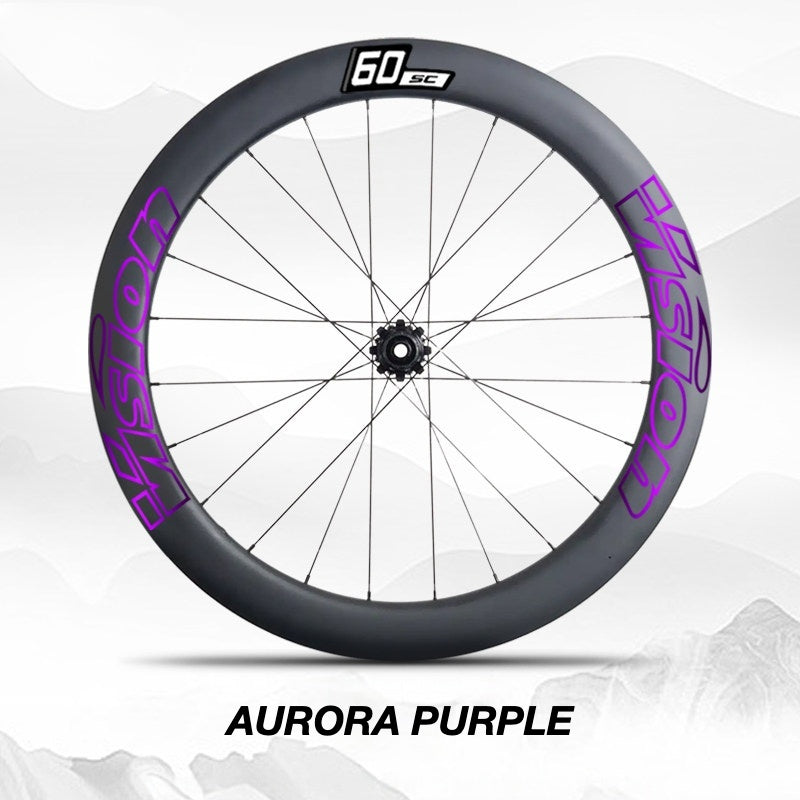 Custom Decal Kit for VISION SC60 Wheels | Road Bike Carbon Rim Wrap Stickers(Complete Wheelset Decal Kit + Spare Set)