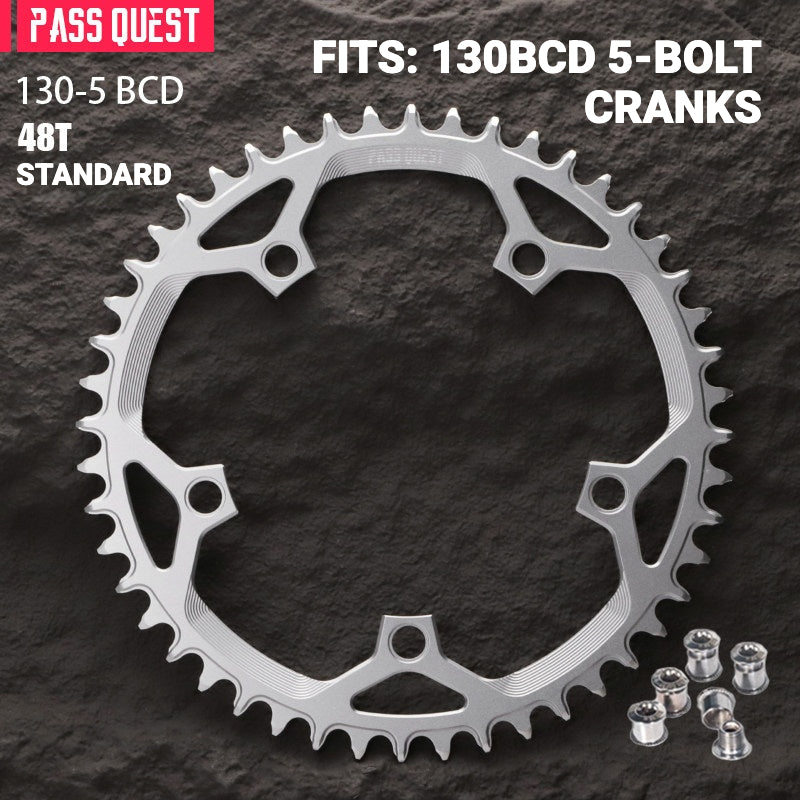 PASS QUEST 130BCD 5-Bolt Narrow-Wide Chainring | Road & Folding Bike 1x 40T–58T