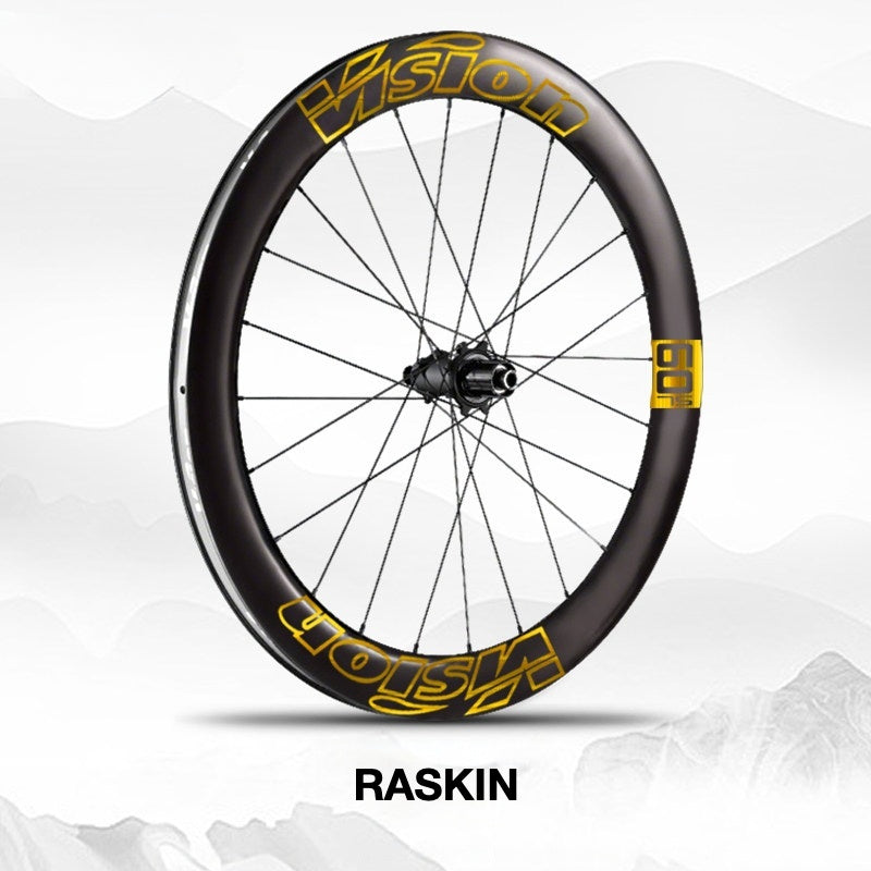 Custom Decal Kit for VISION METRON SL60 Wheels | Road Bike Carbon Rim Wrap Stickers(Complete Wheelset Decal Kit + Spare Set)