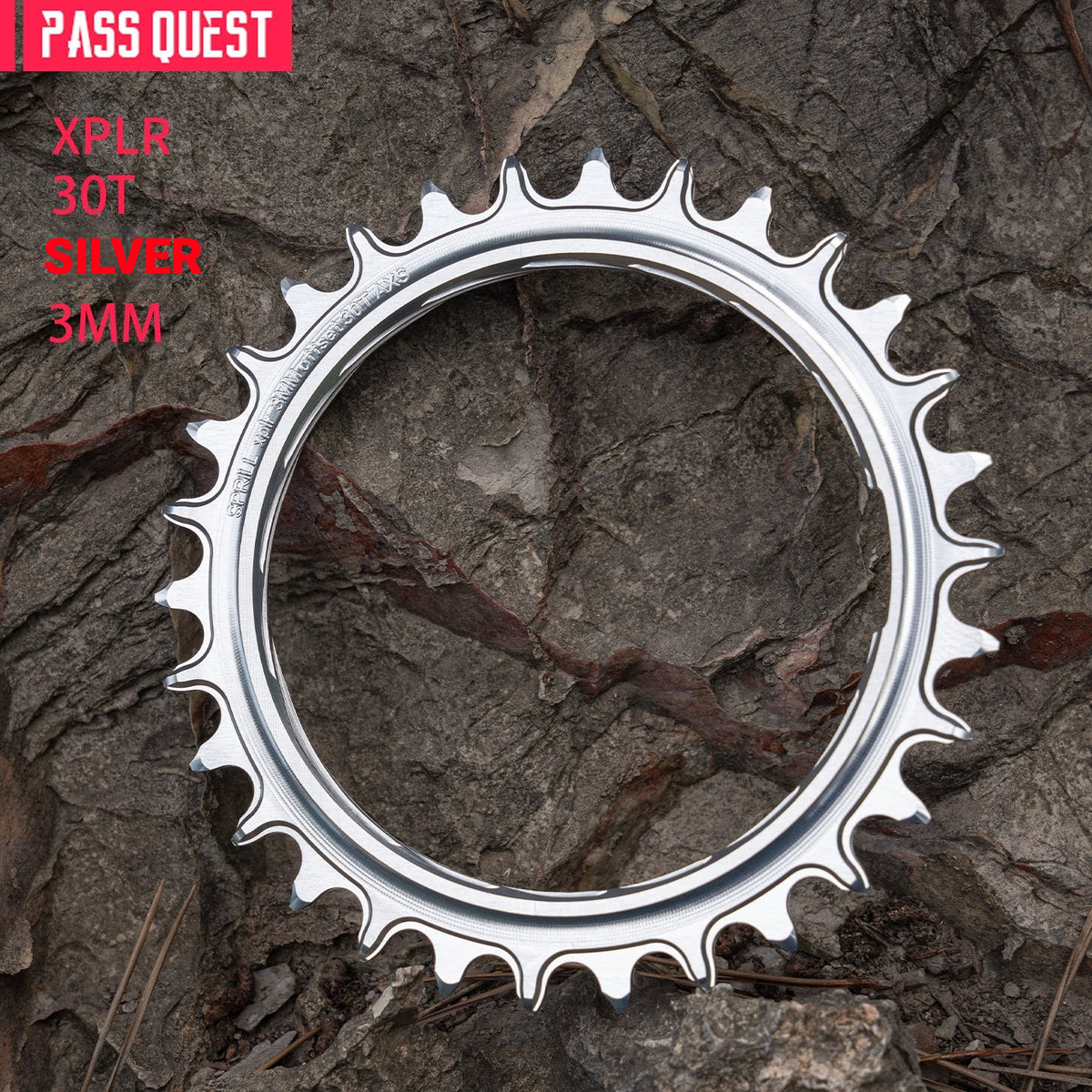 PASS QUEST XPLR 8-Bolt Narrow-Wide Chainring for E1 Power Meter | AXS 12/13-Speed 32T–40T