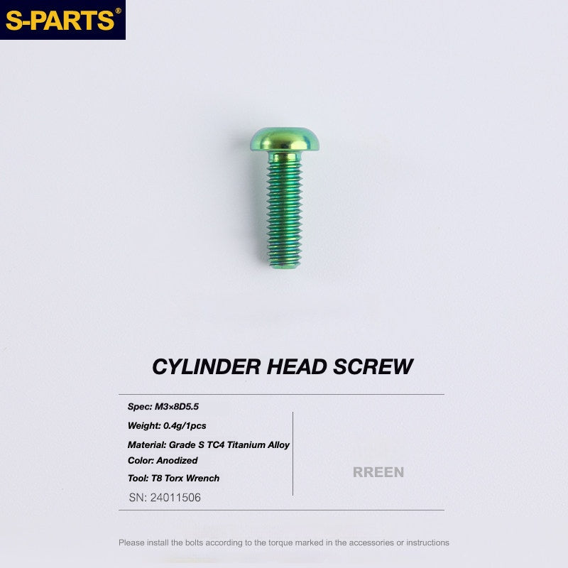 S-PARTS Titanium Disc Brake Bolt Kit for TRP DHR EVO | Ultra-Light MTB Brake Hardware