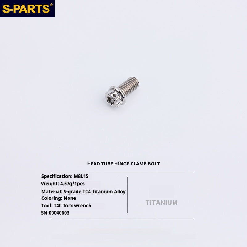 Kit d'amélioration de boulons en titane S-PARTS pour Brompton | Ensemble de visserie légère TC4 CNC pour cadre et charnière