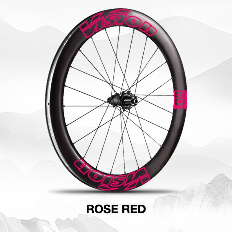 Custom Decal Kit for VISION METRON SL60 Wheels | Road Bike Carbon Rim Wrap Stickers(Complete Wheelset Decal Kit + Spare Set)