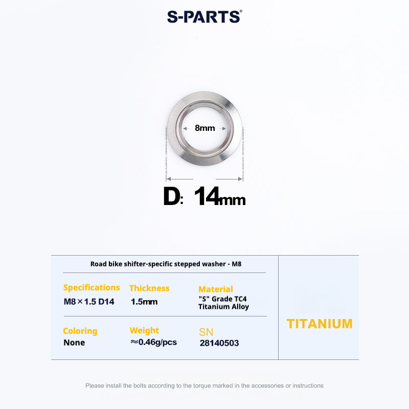 S-PARTS Титановый болт и гайка для зажима для дорожных переключателей – совместимы с Shimano / SRAM