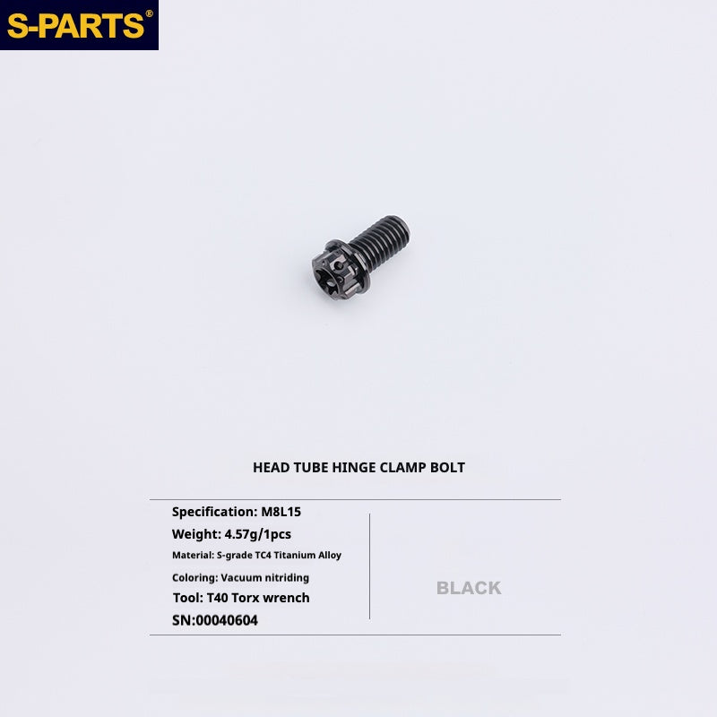 Kit d'amélioration de boulons en titane S-PARTS pour Brompton | Ensemble de visserie légère TC4 CNC pour cadre et charnière