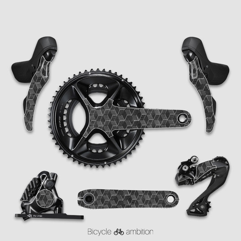 Shimano 105 R7170 / Ultegra R8170 Bike Protection Film Kit – Road Bike Shifter & Crank TPU Sticker Guard