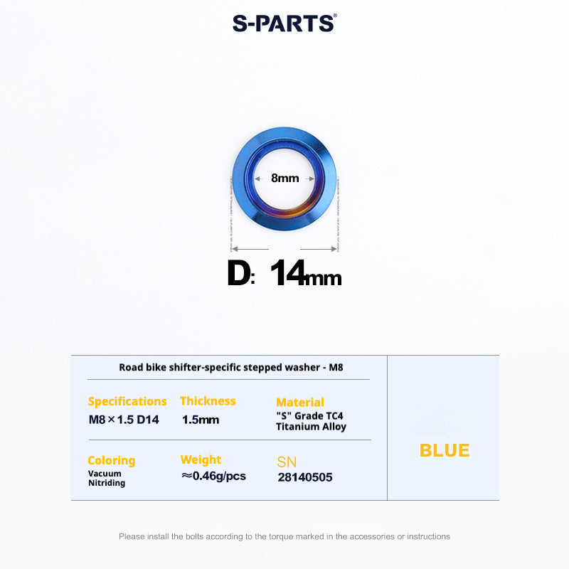 S-PARTS Титановый болт и гайка для зажима для дорожных переключателей – совместимы с Shimano / SRAM