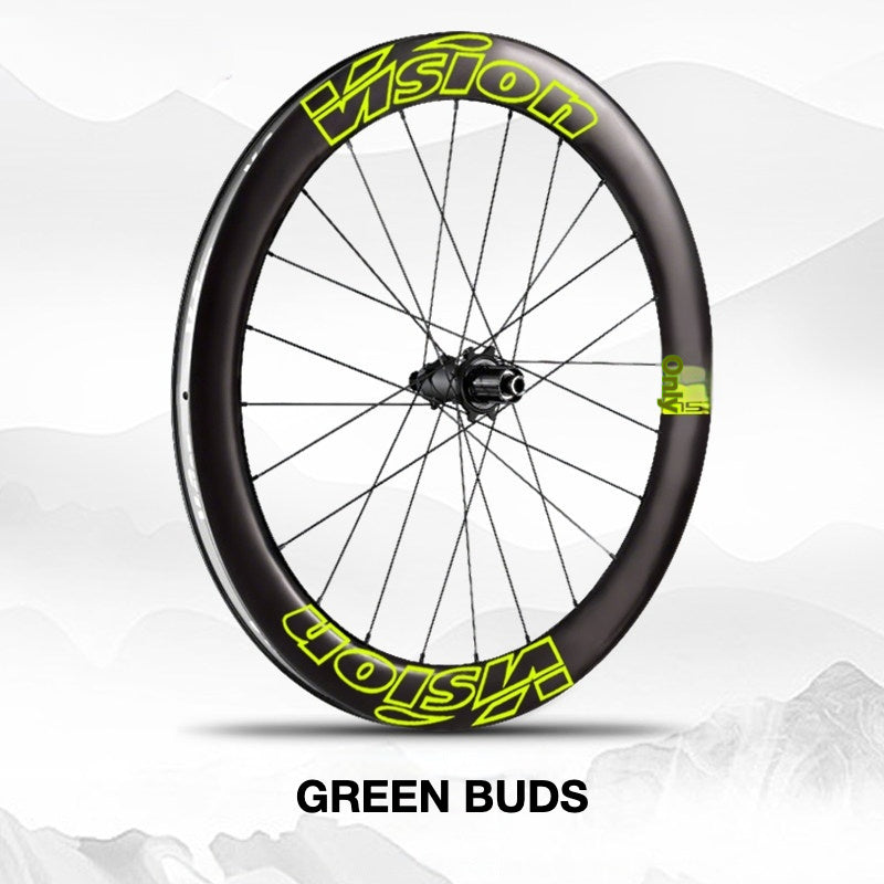 Custom Decal Kit for VISION METRON SL60 Wheels | Road Bike Carbon Rim Wrap Stickers(Complete Wheelset Decal Kit + Spare Set)