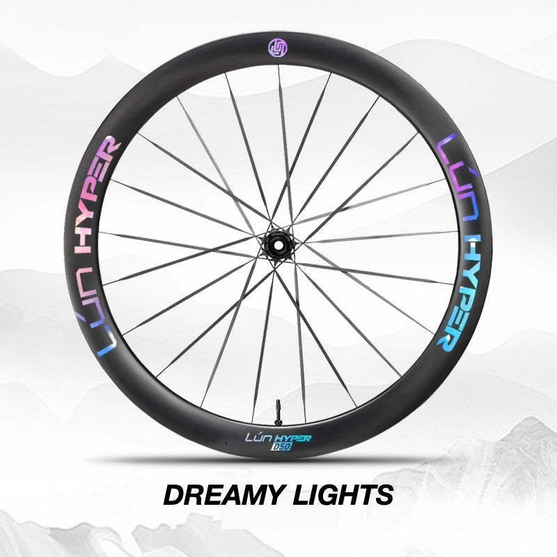 Infinity Logo Decals for Lún HYPER 5 D50 Gen 5 Wheelset | Waterproof Rim Overlay Stickers(Complete Decal Set for Two Wheels + Spare Decals Included)