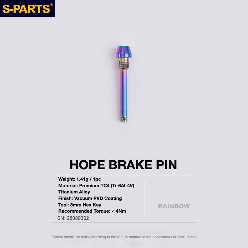 S-PARTS Titanium Brake Bolt Kit for HOPE V4 / TECH / RACE / TRAIL / ZONE | Ultra-Light MTB Brake Hardware