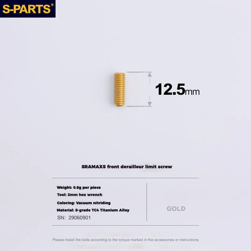 Viti per deragliatore in titanio S-PARTS compatibili con SRAM RED AXS