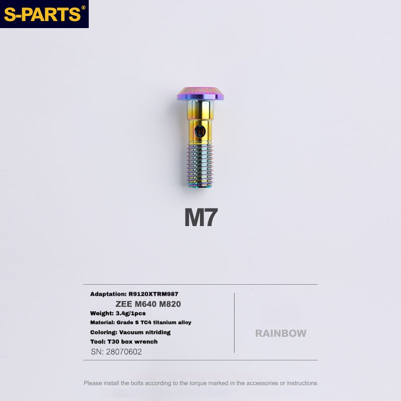 Болт корпуса суппорта S-PARTS из титана для Shimano R9120/R8070/M9120/M8100 | SRAM RED FOECE – легкие анодированные крепежные винты для тормозов