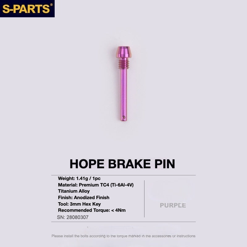 S-PARTS Titanium Brake Bolt Kit for HOPE V4 / TECH / RACE / TRAIL / ZONE | Ultra-Light MTB Brake Hardware
