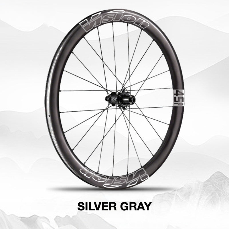 Custom Decal Kit for VISION METRON SL45 Wheels | Road Bike Carbon Rim Wrap Stickers(Complete Wheelset Decal Kit + Spare Set)