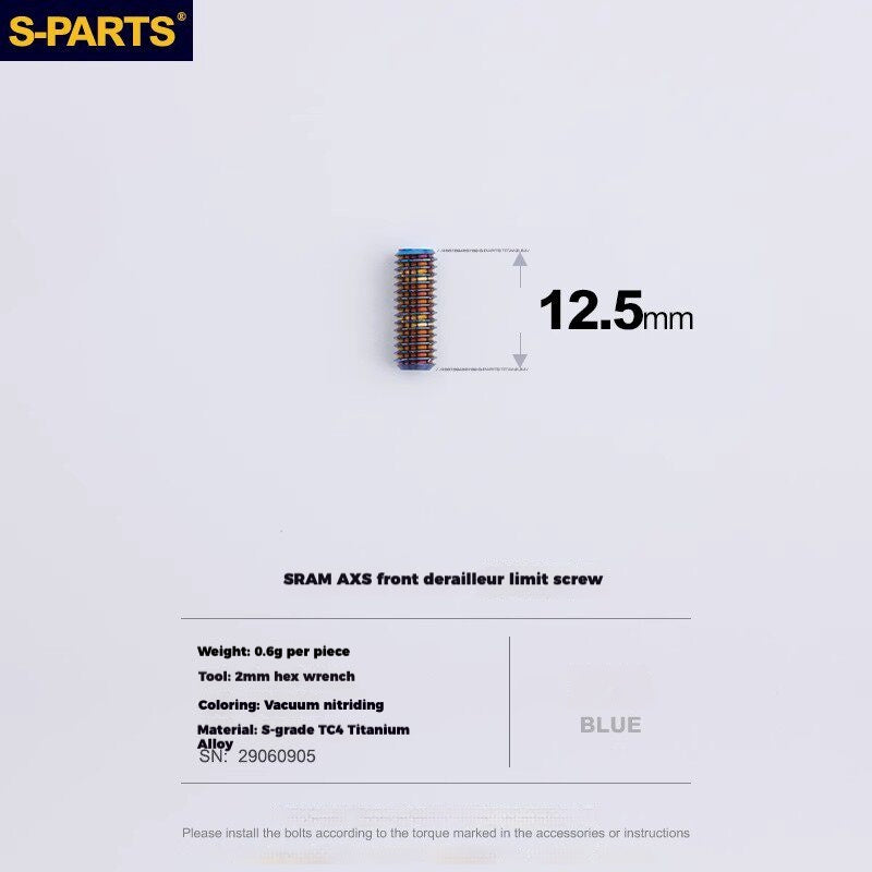 Viti per deragliatore in titanio S-PARTS compatibili con SRAM RED AXS