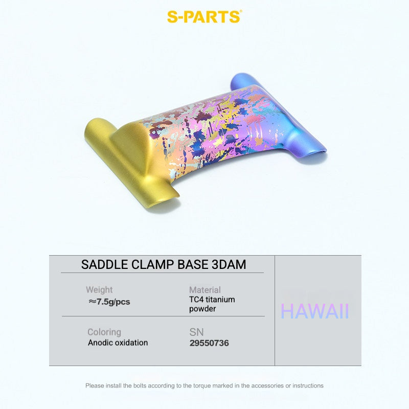 S-PARTS Titanium Saddle Clamp Yoke Kit for Cannondale SystemSix Gen 5 | 3D Printed Lightweight Seatpost Upgrade