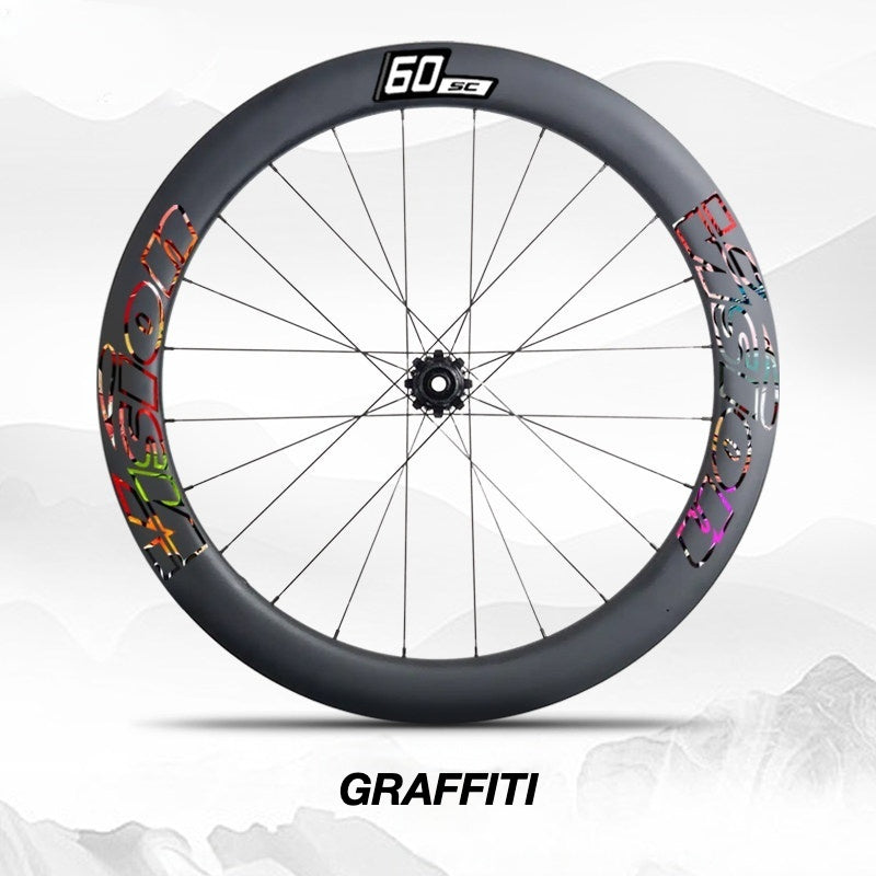 Custom Decal Kit for VISION SC60 Wheels | Road Bike Carbon Rim Wrap Stickers(Complete Wheelset Decal Kit + Spare Set)