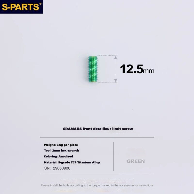 Viti per deragliatore in titanio S-PARTS compatibili con SRAM RED AXS