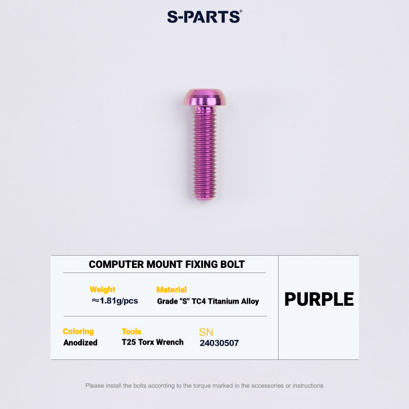 S-PARTS TC4 Titanium Bolt Kit for Colnago Y1RS | Frame & Cockpit Screw Upgrade