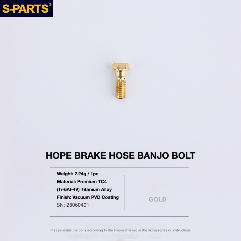 S-PARTS Titanium Brake Bolt Kit for HOPE V4 / TECH / RACE / TRAIL / ZONE | Ultra-Light MTB Brake Hardware