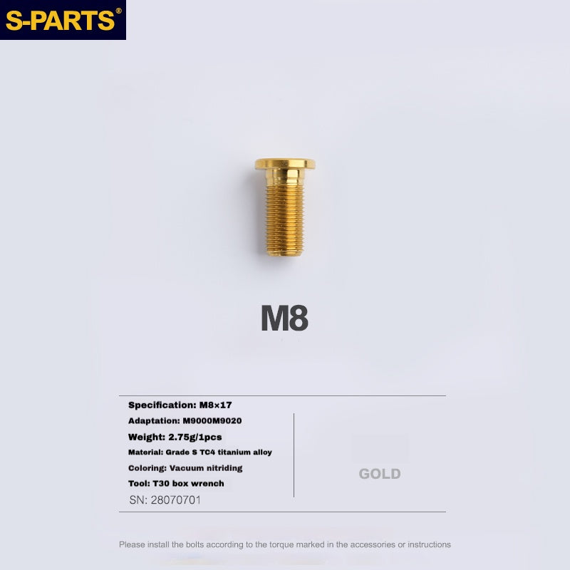 Болт корпуса суппорта S-PARTS из титана для Shimano R9120/R8070/M9120/M8100 | SRAM RED FOECE – легкие анодированные крепежные винты для тормозов