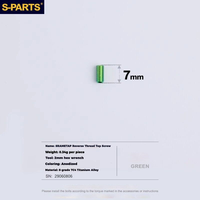 Viti per deragliatore in titanio S-PARTS compatibili con SRAM RED AXS