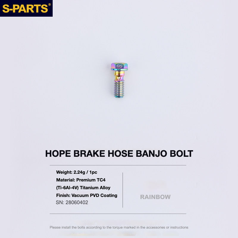 S-PARTS Titanium Brake Bolt Kit for HOPE V4 / TECH / RACE / TRAIL / ZONE | Ultra-Light MTB Brake Hardware