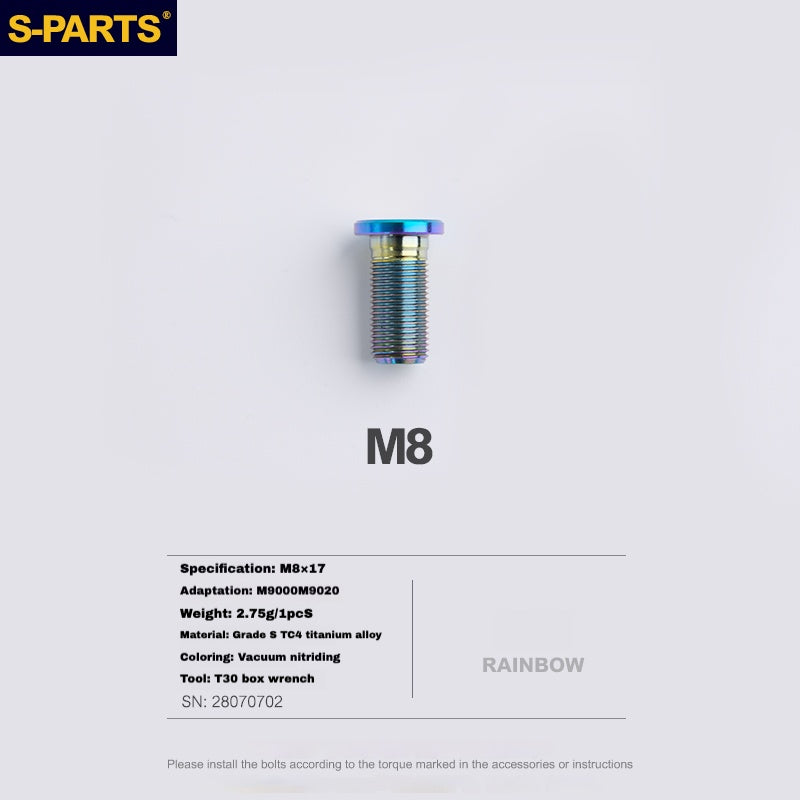 Болт корпуса суппорта S-PARTS из титана для Shimano R9120/R8070/M9120/M8100 | SRAM RED FOECE – легкие анодированные крепежные винты для тормозов