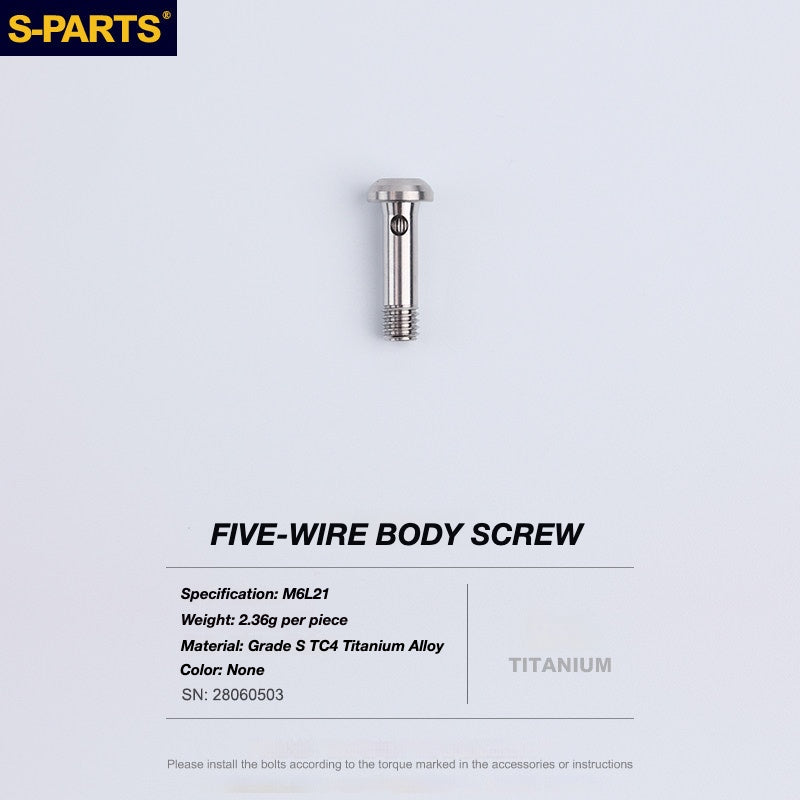 S-PARTS Titanium Disc Brake Bolt Kit for TRP DHR EVO | Ultra-Light MTB Brake Hardware