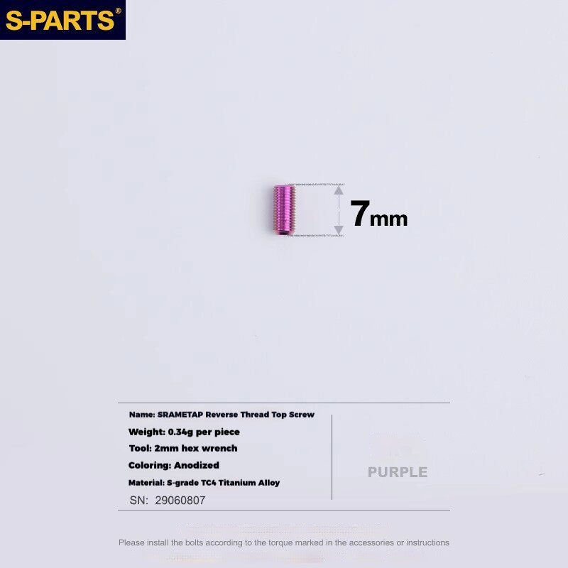 Viti per deragliatore in titanio S-PARTS compatibili con SRAM RED AXS