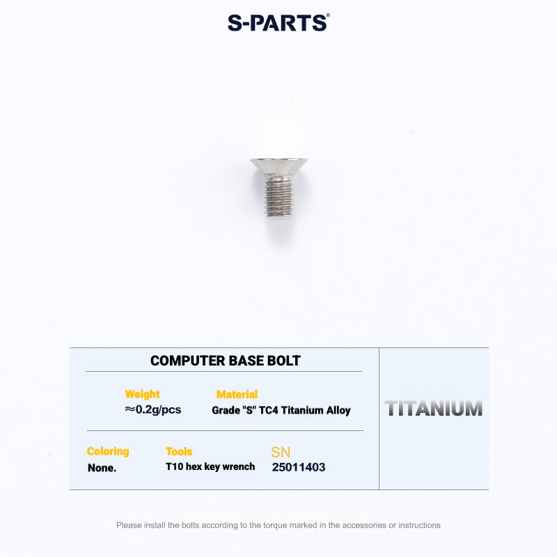 S-PARTS TC4 Titanium Bolt Kit for Colnago Y1RS | Frame & Cockpit Screw Upgrade