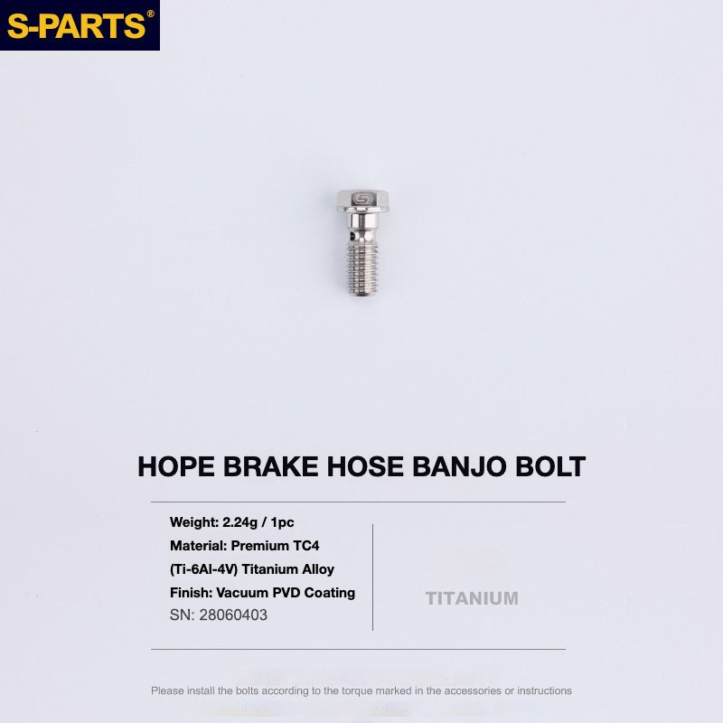 S-PARTS Titanium Brake Bolt Kit for HOPE V4 / TECH / RACE / TRAIL / ZONE | Ultra-Light MTB Brake Hardware