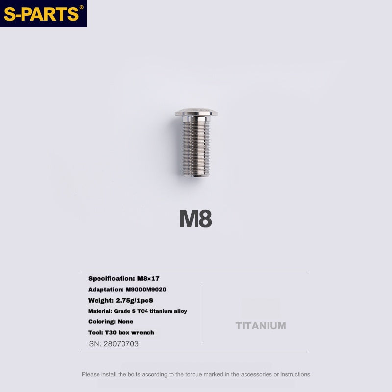 Болт корпуса суппорта S-PARTS из титана для Shimano R9120/R8070/M9120/M8100 | SRAM RED FOECE – легкие анодированные крепежные винты для тормозов