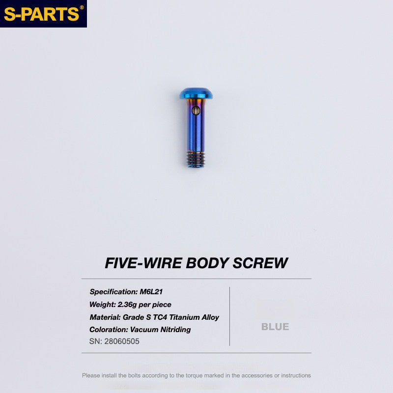 S-PARTS Titanium Disc Brake Bolt Kit for TRP DHR EVO | Ultra-Light MTB Brake Hardware