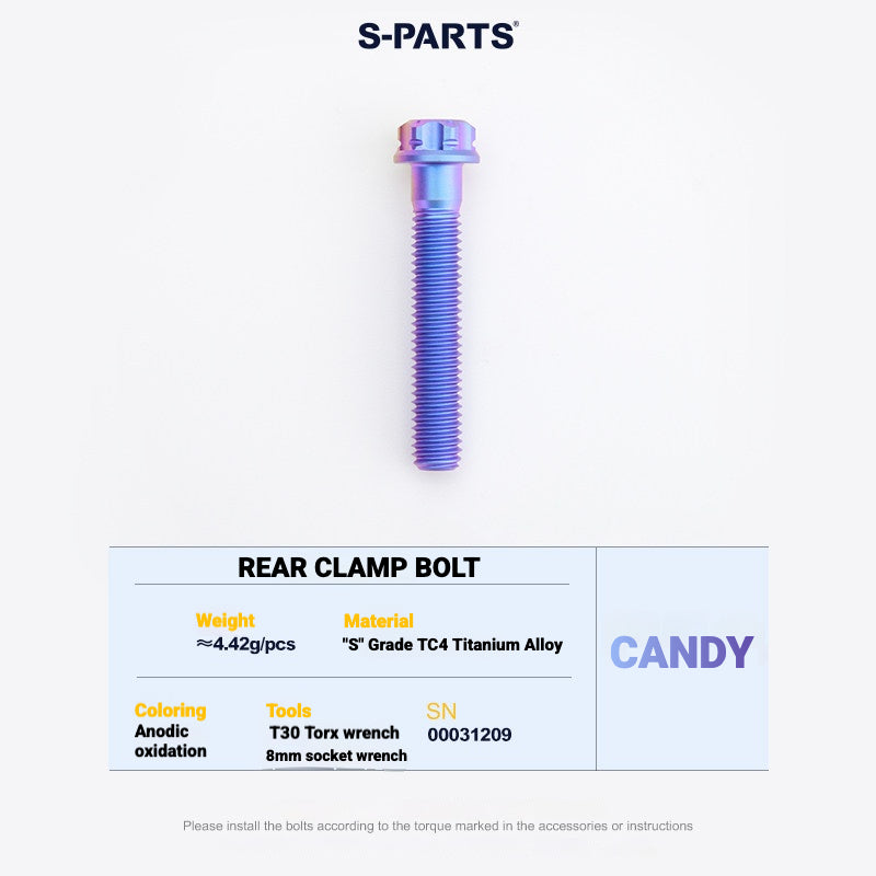 S-PARTS Titanium Saddle Clamp Yoke Kit for Cannondale SystemSix Gen 5 | 3D Printed Lightweight Seatpost Upgrade