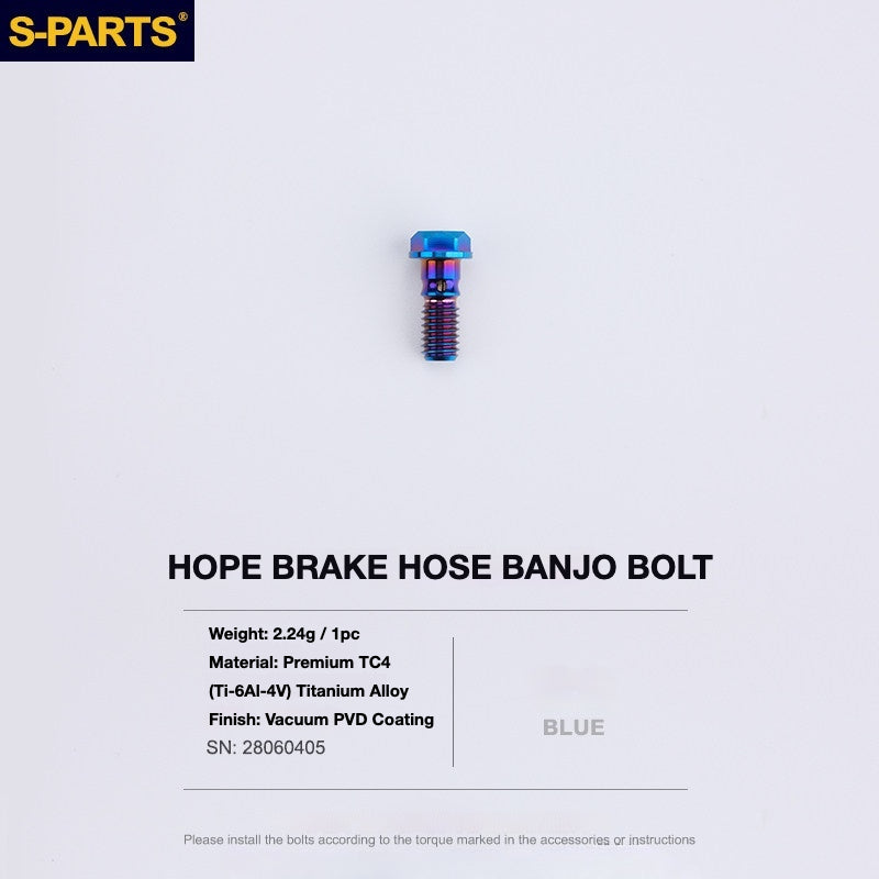 S-PARTS Titanium Brake Bolt Kit for HOPE V4 / TECH / RACE / TRAIL / ZONE | Ultra-Light MTB Brake Hardware