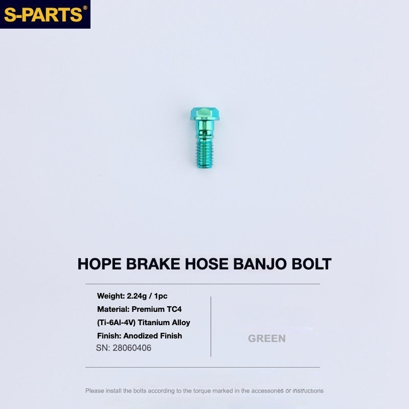 S-PARTS Titanium Brake Bolt Kit for HOPE V4 / TECH / RACE / TRAIL / ZONE | Ultra-Light MTB Brake Hardware