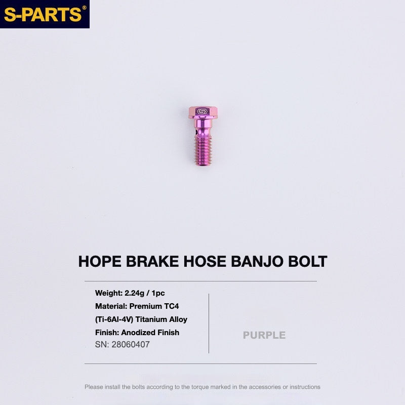 S-PARTS Titanium Brake Bolt Kit for HOPE V4 / TECH / RACE / TRAIL / ZONE | Ultra-Light MTB Brake Hardware