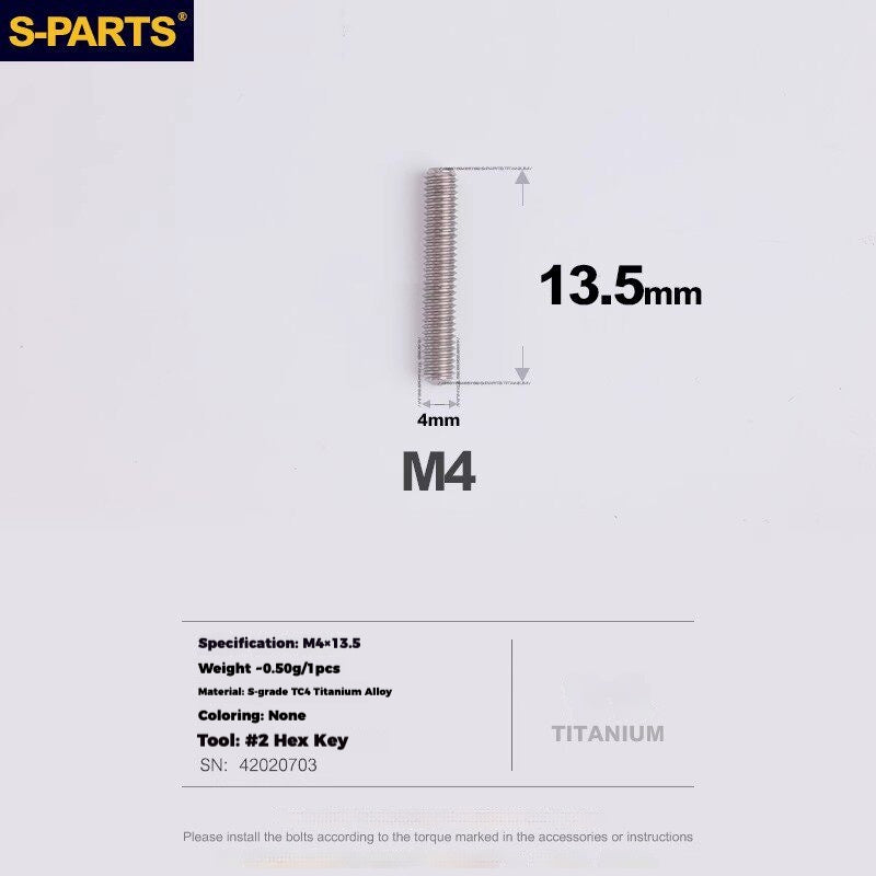 Viti per deragliatore in titanio S-PARTS compatibili con SRAM RED AXS