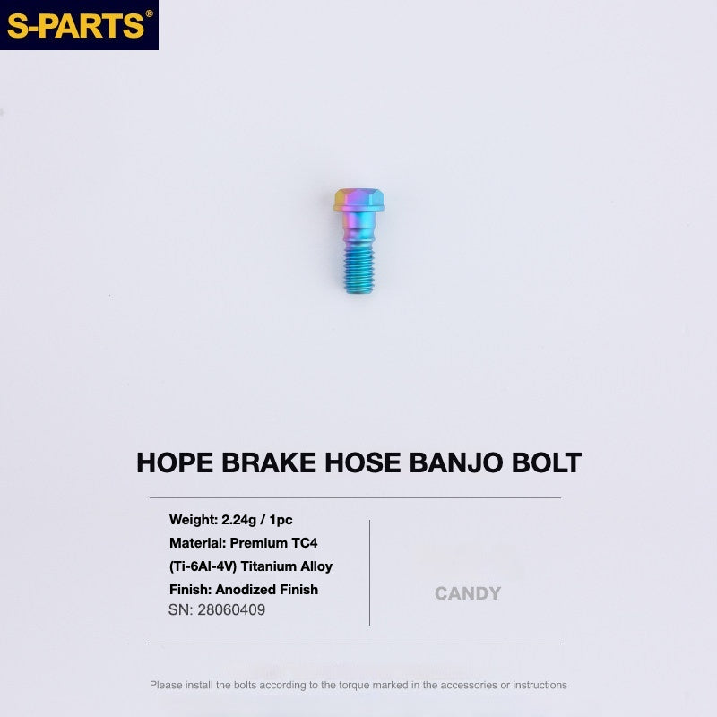 S-PARTS Titanium Brake Bolt Kit for HOPE V4 / TECH / RACE / TRAIL / ZONE | Ultra-Light MTB Brake Hardware