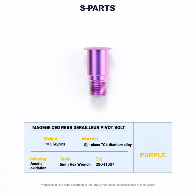 S-PARTS Titanium Drivetrain Bolt Kit for MAGENE QED Electronic Groupset