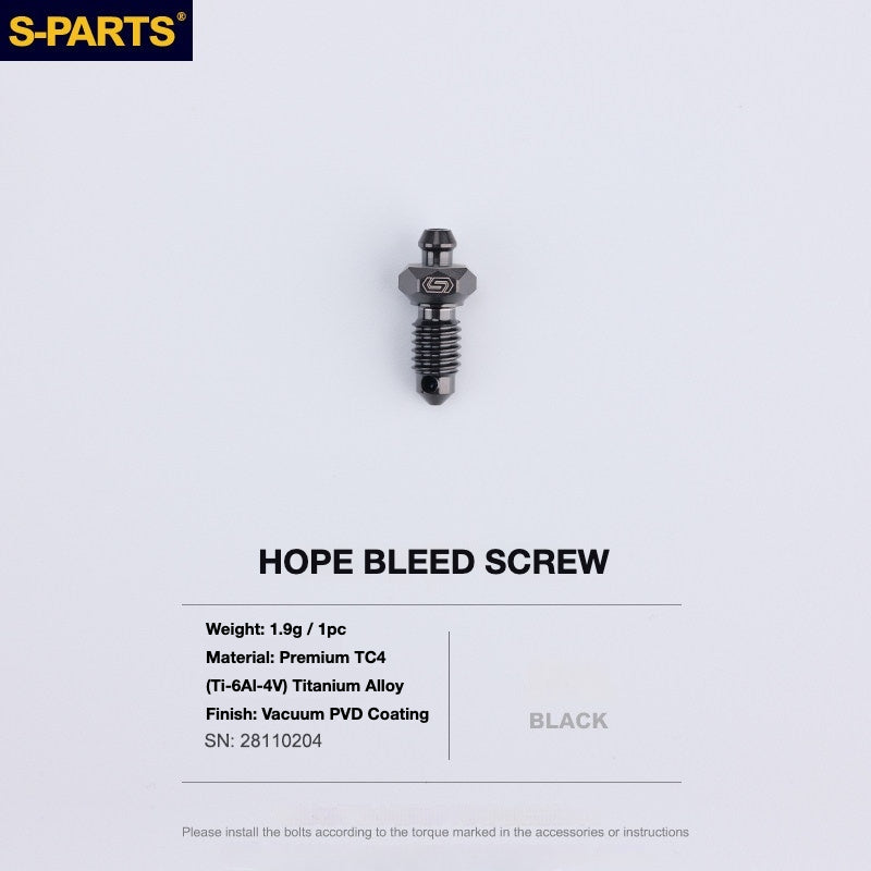 S-PARTS Titanium Brake Bolt Kit for HOPE V4 / TECH / RACE / TRAIL / ZONE | Ultra-Light MTB Brake Hardware