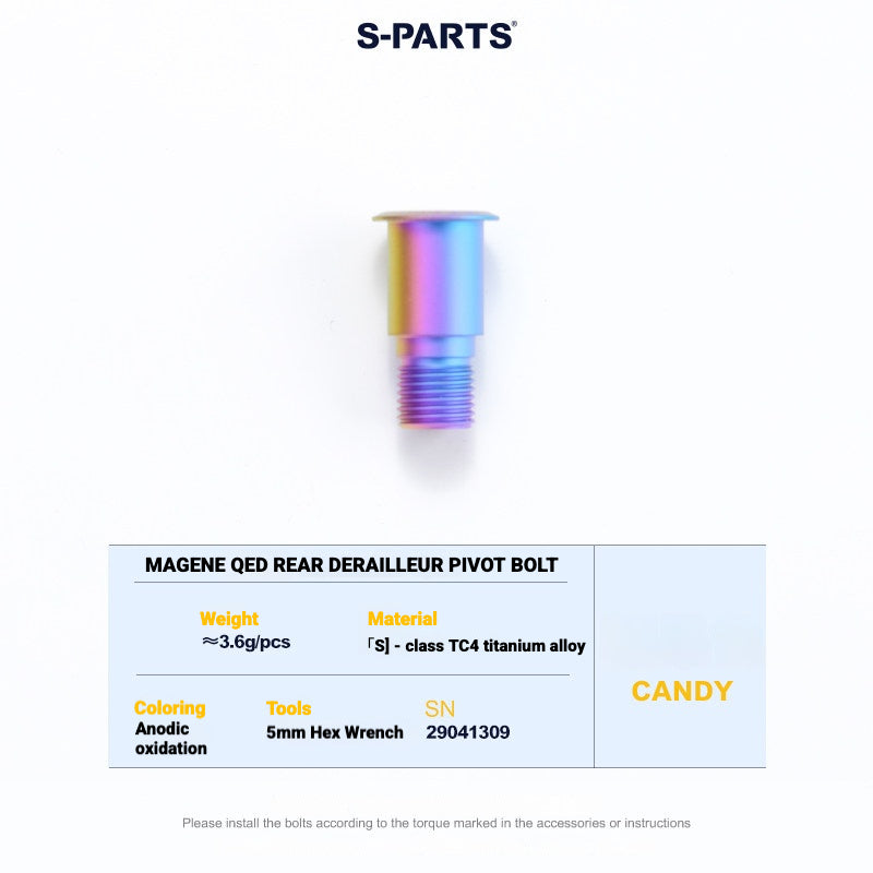 S-PARTS Titanium Drivetrain Bolt Kit for MAGENE QED Electronic Groupset