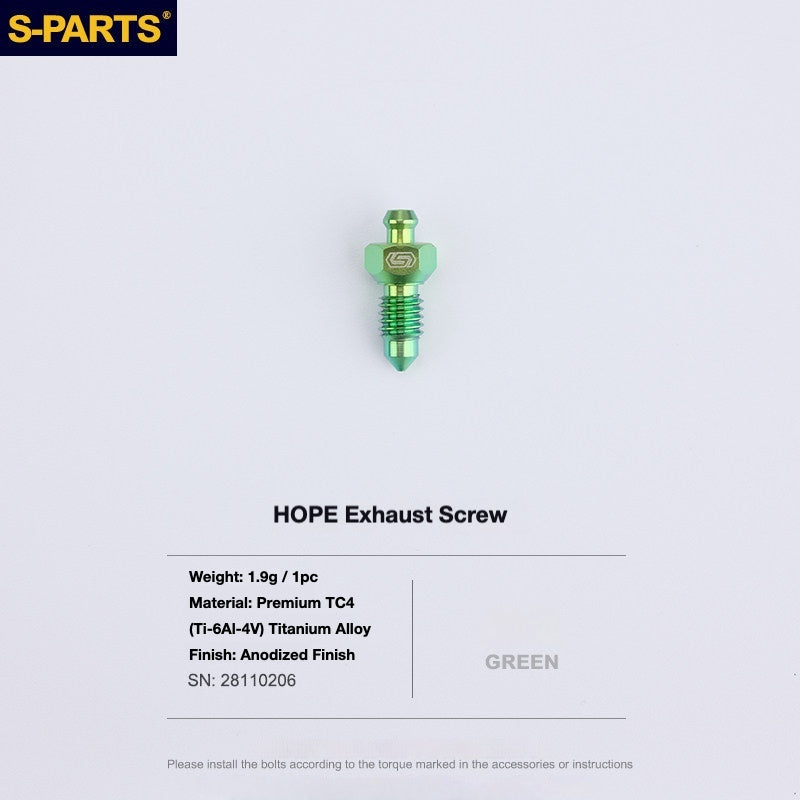 S-PARTS Titanium Brake Bolt Kit for HOPE V4 / TECH / RACE / TRAIL / ZONE | Ultra-Light MTB Brake Hardware
