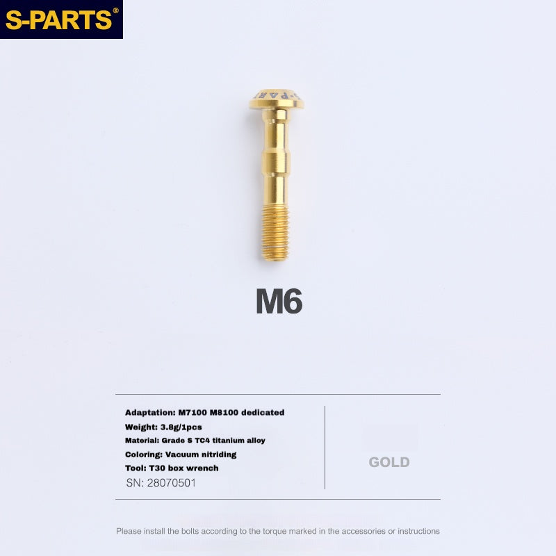 Болт корпуса суппорта S-PARTS из титана для Shimano R9120/R8070/M9120/M8100 | SRAM RED FOECE – легкие анодированные крепежные винты для тормозов