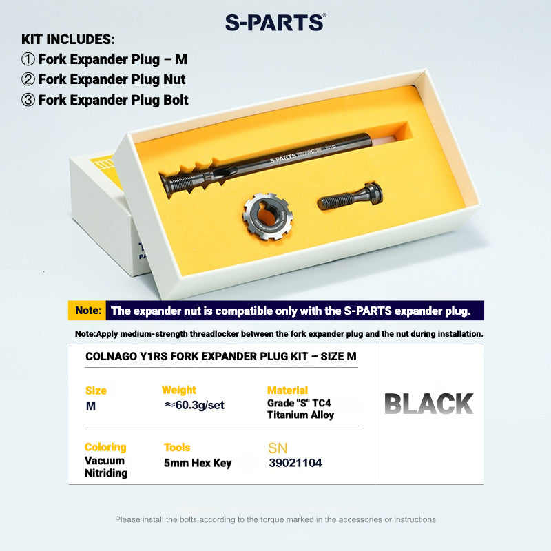 S-PARTS TC4 Titanium Bolt Kit for Colnago Y1RS | Frame & Cockpit Screw Upgrade